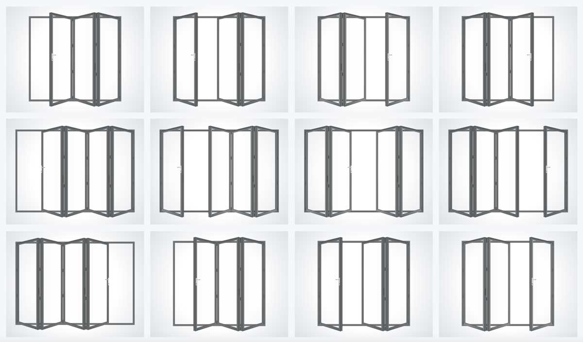Bifold door configurations