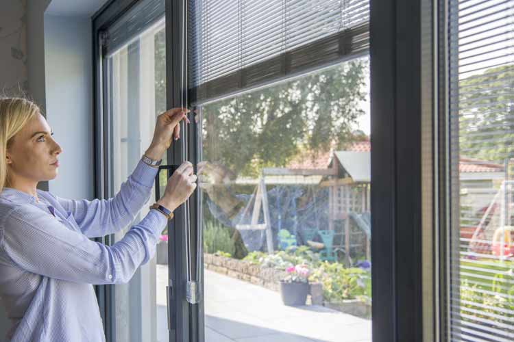 Corded integral blinds