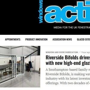 Riverside Bifolds Featured in Windows Active – Innovation in Lift and Slide Patio Doors